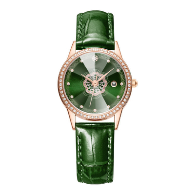 De Beweging Diamond Encrusted Watch van damesdiamond studded watches leather quartz