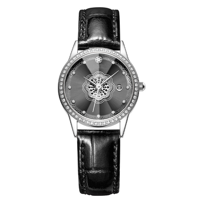 De Beweging Diamond Encrusted Watch van damesdiamond studded watches leather quartz