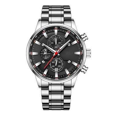 Multifunctionele Horloges 30m van Sapphire Glass Mirror Men ' S het Waterdichte Horloge van Steelbandmensen