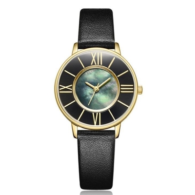 Pin Buckle Women Quartz Wrist-de Riem Shell Dial van het Horlogeleer
