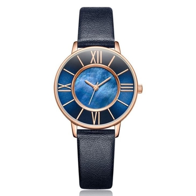 Pin Buckle Women Quartz Wrist-de Riem Shell Dial van het Horlogeleer