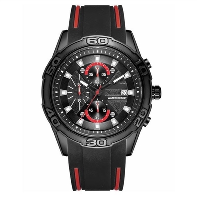 Digitale siliconen legering quartz rubberen band herenhorloges met band chronograaf