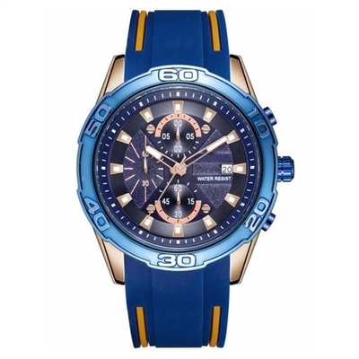 Digitale siliconen legering quartz rubberen band herenhorloges met band chronograaf