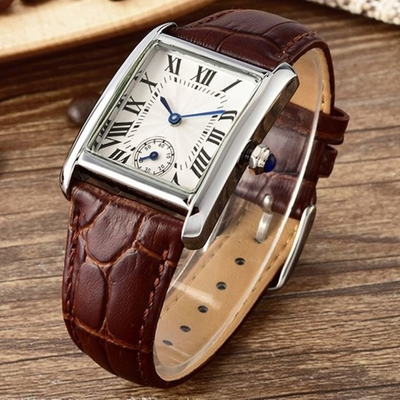 Pin Buckle Alloy Square Case-Horloges van de Horloge de Vierkante Wijzerplaat voor Dames