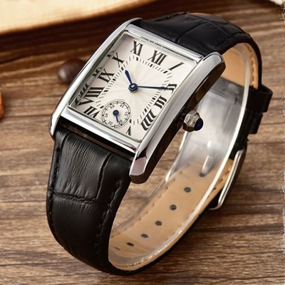 Pin Buckle Alloy Square Case-Horloges van de Horloge de Vierkante Wijzerplaat voor Dames