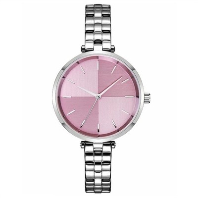 Van het het Roestvrije staal Waterdichte Horloge van vrouwen van de het Kwartsbeweging het Plexiglasspiegel