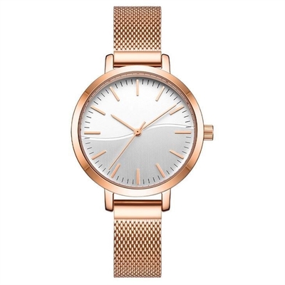 Stevig van het de Damesstaal van de Staalgesp van het het Horlogekwarts Waterdicht het Roestvrije staalhorloge 3ATM