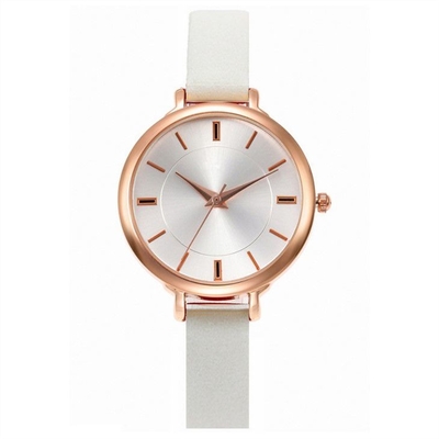 Van het de Vrouwenkwarts van het legeringsgeval van de het Polshorloge het Horloge van de Elegante Schroef Vrouwen van het de Kroonleer