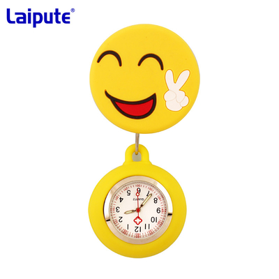 Siliconeriem 41mm Verpleegstersklem op Zakhorloge Waterdichte Intrekbare Verpleegster Watch