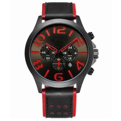 Pin Buckle Triple Date Calendar-van de Riemmensen van het Horlogeleer de Chronograafhorloges