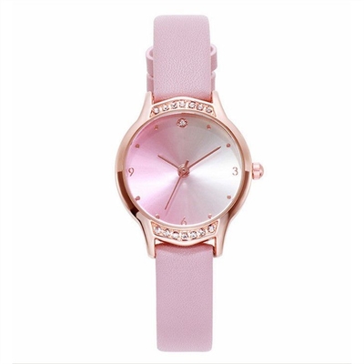 Van de Luxediamond watches Pu van Laiputevrouwen het Verharde Glas Diamond Bezel Watch Riem