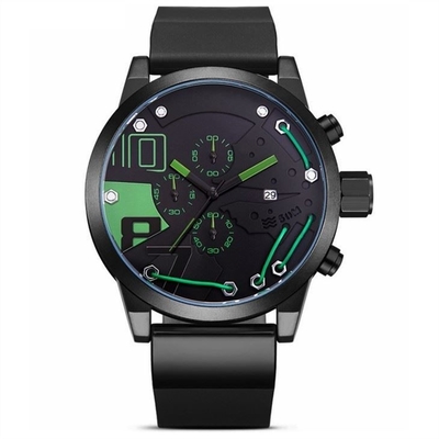 Het Silicone Digitale LEIDEN van de kwartsspiegel Sportenhorloge 50mm Analoog-numeriek Sportenhorloge