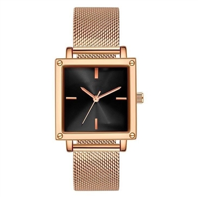 Leer/Mesh Strap Women Quartz Wrist-Horloge 30M niet de Schaalwijzerplaat van Life Waterproof Square