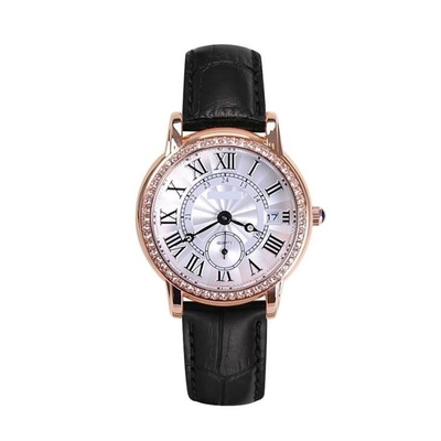Digitaal Horloge 210mm van de Vrouwen van de leerriem Lengte Versterkte Minerale Spiegel