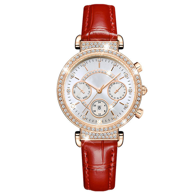 Het het Kwartshorloge van de manierluxe voor Vrouwen maakt Diamond Watches waterdicht