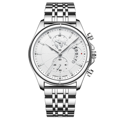 Van het de Riemhorloge van de sportstijl de Roestvrije Polshorloges van het de Wijzerplaatkwarts Grote voor Mensen