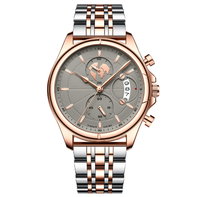 Van het de Riemhorloge van de sportstijl de Roestvrije Polshorloges van het de Wijzerplaatkwarts Grote voor Mensen