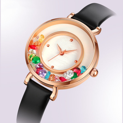 Modieus en elegant edelstenen horloge van legeringskwarts voor dames