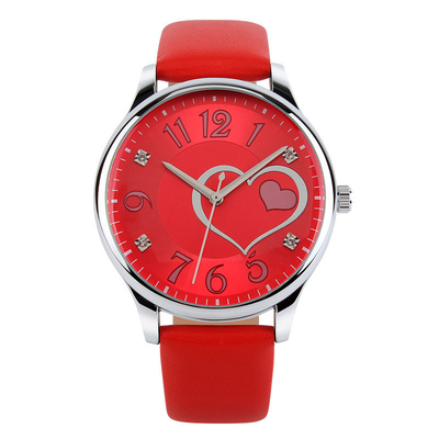 Trendy hartvormig quartz horloge voor meisjes, waterdichte vouwsluiting met veiligheid