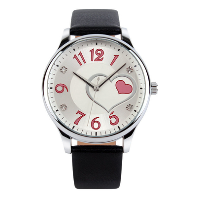 Trendy hartvormig quartz horloge voor meisjes, waterdichte vouwsluiting met veiligheid