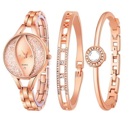 Van de Manierdames van Ce ROHS het Kwartshorloge Diamond Bracelet Set