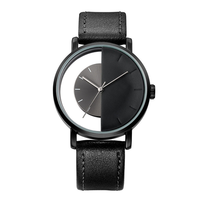 Speciale het Horloge Semi Transparante Wijzerplaat van het Ontwerp Toevallige Kwarts voor Mensen
