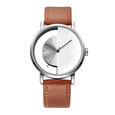 Speciale het Horloge Semi Transparante Wijzerplaat van het Ontwerp Toevallige Kwarts voor Mensen