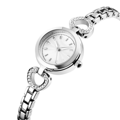 Het fijne Malende Polshorloge Diamond Encrusted Dial van het Roestvrij staalkwarts