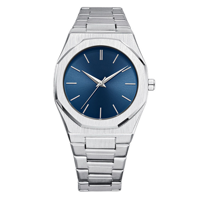 20mm van het de Bewegingspolshorloge van het Roestvrij staalkwarts Timepiece 24cm Bandlengte