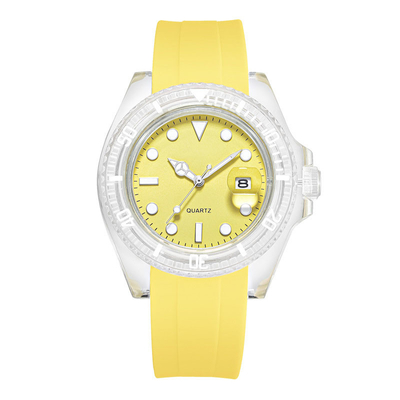 Rond roestvrijstalen quartz horloge met kleuren wijzerplaat 95g gewicht