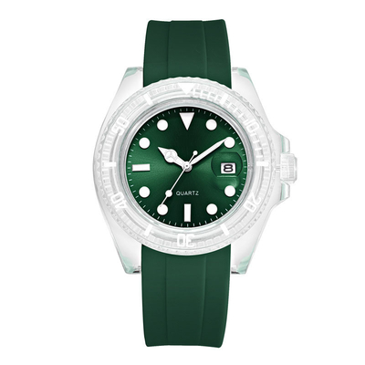 Rond roestvrijstalen quartz horloge met kleuren wijzerplaat 95g gewicht