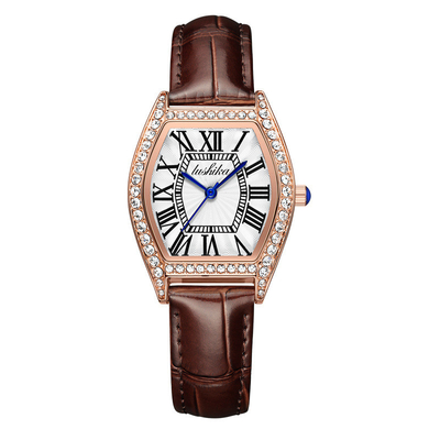 Black Band Quartz-batterij-armbandhorloges met chronograaffunctie en buckelclamps