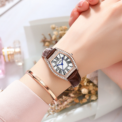 Black Band Quartz-batterij-armbandhorloges met chronograaffunctie en buckelclamps