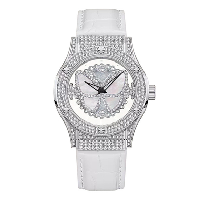Black Band Quartz Battery Armbandhorloge met roestvrij staal bezel