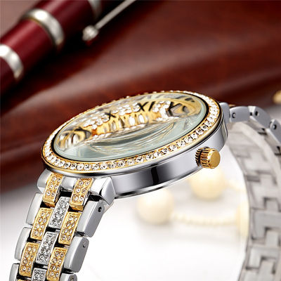 10bar maak Zilveren Diamond Watch Womens, PC21-Witgoud Diamond Watch waterdicht