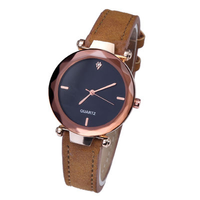 Laipute Echt Diamond Watches For Women 23cm Legether-Uitgeruste Band