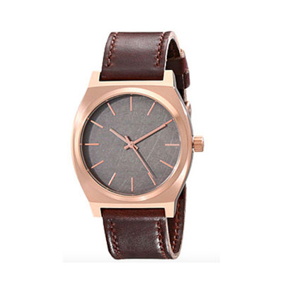 CPSIA Goedgekeurd de Legeringsvierkant van het Leer Minimalistisch Horloge voor Zaken