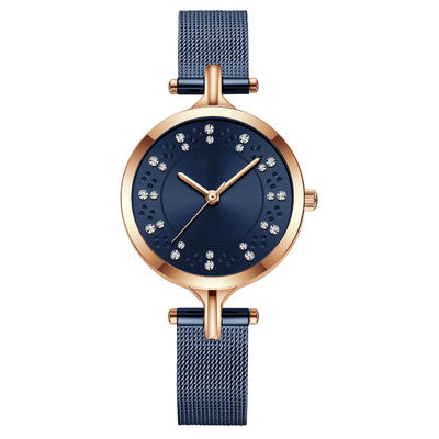 3ATM waterdicht Echt Diamond Quartz Watch Vacuum Electroplating Skinfriendly