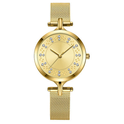 3ATM waterdicht Echt Diamond Quartz Watch Vacuum Electroplating Skinfriendly