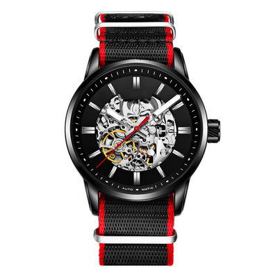 3ATM waterdicht Nylon Polshorloge, 13mm Hol Mechanisch Horloge