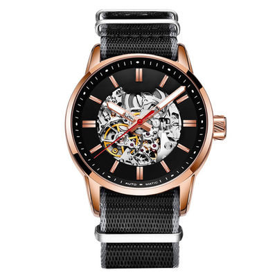 3ATM waterdicht Nylon Polshorloge, 13mm Hol Mechanisch Horloge