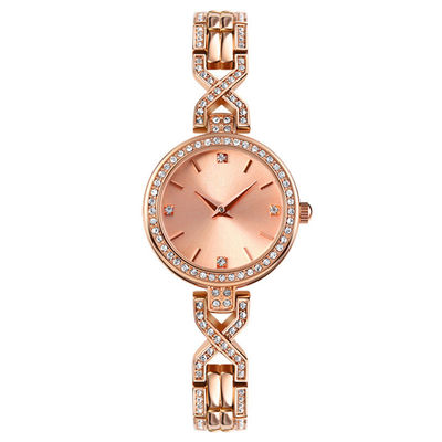 OEM Echt Diamond Quartz Watch, 200mm Roestvrij staal Diamond Watch
