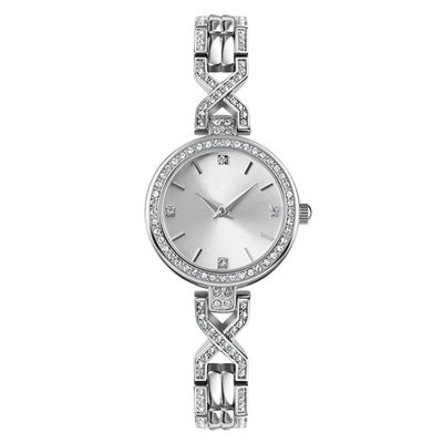 OEM Echt Diamond Quartz Watch, 200mm Roestvrij staal Diamond Watch