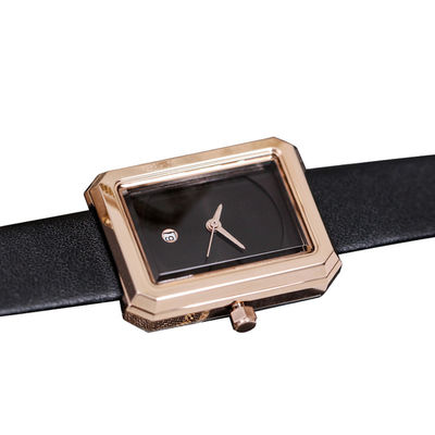 Het Leerpolshorloge 30mm Goedgekeurde Legering Materiële ROHS van Nonscalevrouwen