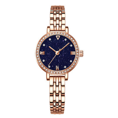 Blauw het Kwartspolshorloge 11mm Dikte 3ATM Antiwater van Zandsteenvrouwen