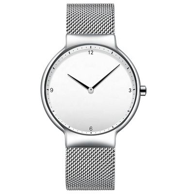 Zwart de Riemhorloge van het Wijzerplaat Zwart Roestvrije staal, Horloge van het Roestvrij staal het Achterkwarts