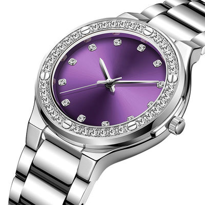 ROHS Echt Diamond Quartz Watch, Hardlex Diamond Bracelet Watch For Ladies
