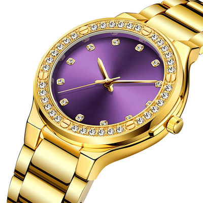 ROHS Echt Diamond Quartz Watch, Hardlex Diamond Bracelet Watch For Ladies