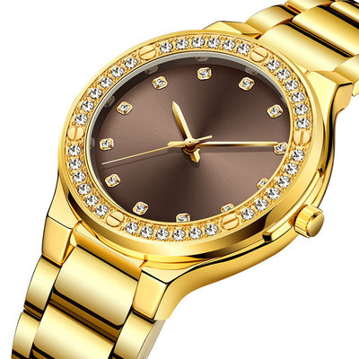 ROHS Echt Diamond Quartz Watch, Hardlex Diamond Bracelet Watch For Ladies