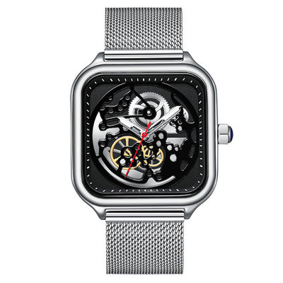 Het Horloge van het de Chronograafkwarts van mechanische Mensen Multilayered met Tweezijdige Gesp